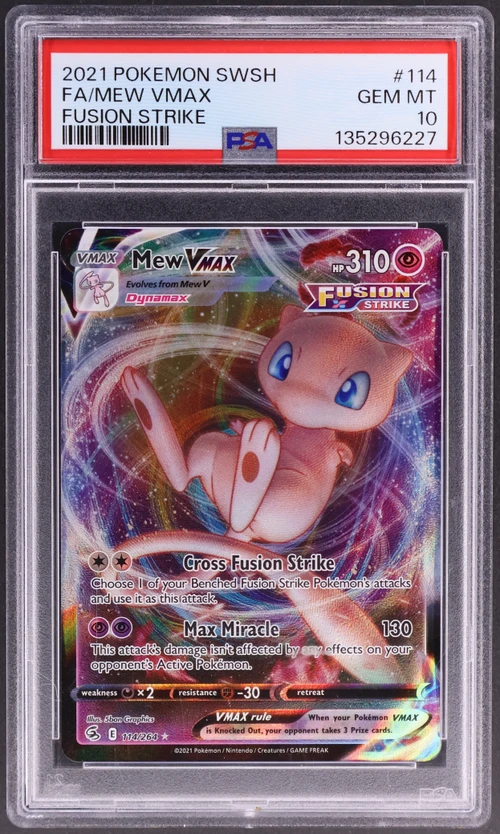 2021 Pokemon Sword & Shield Fusion Strike #114 Full Art / Mew Vmax