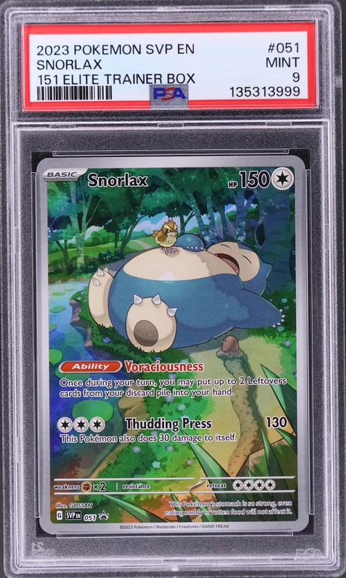 2023 Pokemon Svp En-Sv Black Star Promo #051 Snorlax 151 Elite Trainer Box