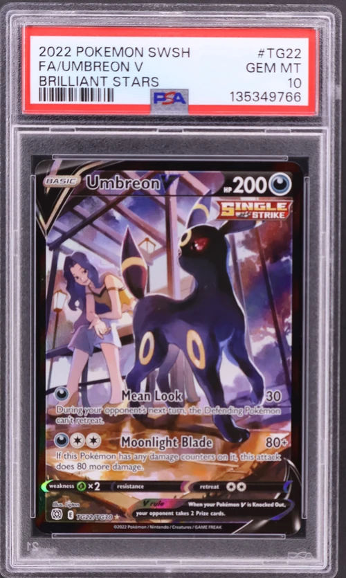 2022 Pokemon Sword & Shield Brilliant Stars #TG22 Full Art / Umbreon V