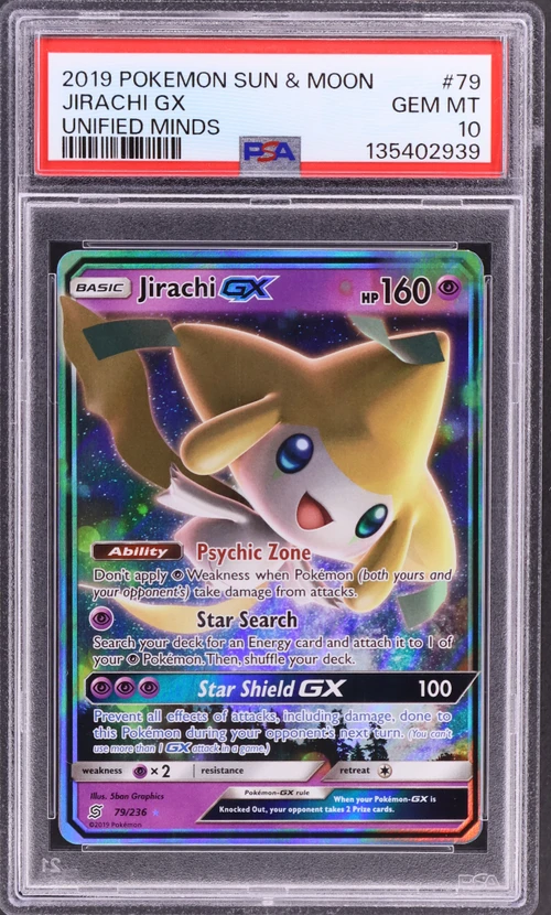 2019 Pokemon Sun & Moon Unified Minds #79 Jirachi Gx