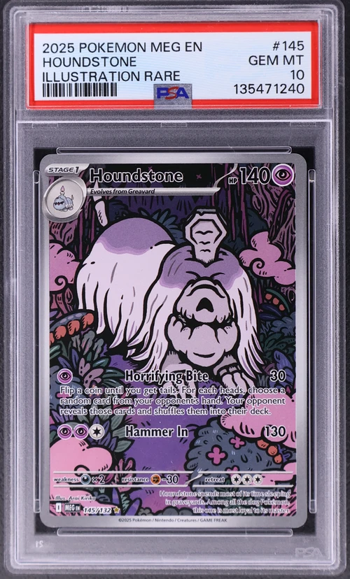 2025 Pokemon Meg En-Mega Evolution #145 Houndstone Illustration Rare