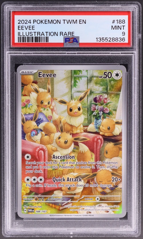 2024 Pokemon Twm En-Twilight Masquerade #188 Eevee Illustration Rare