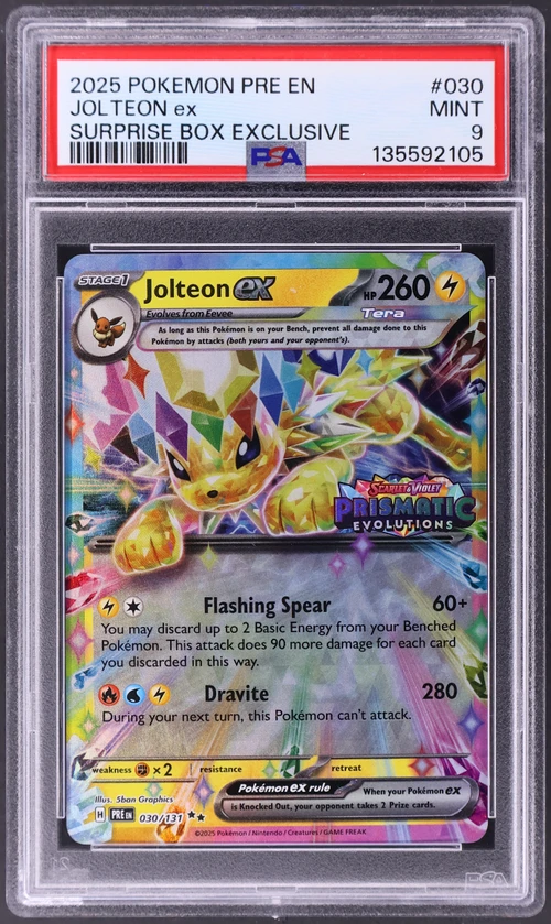 2025 Pokemon Pre En-Prismatic Evolutions #030 Jolteon Ex Surprise Box Exclusive