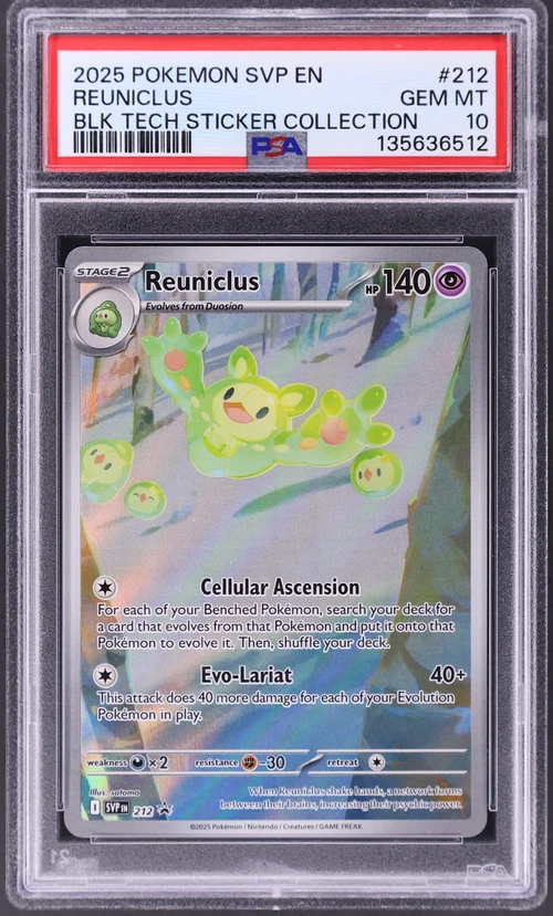 2025 Pokemon Svp En-Sv Black Star Promo #212 Reuniclus Black Bolt Tech Sticker Collection