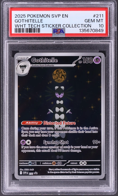 2025 Pokemon Svp En-Sv Black Star Promo #211 Gothitelle White Flare Tech Sticker Collection