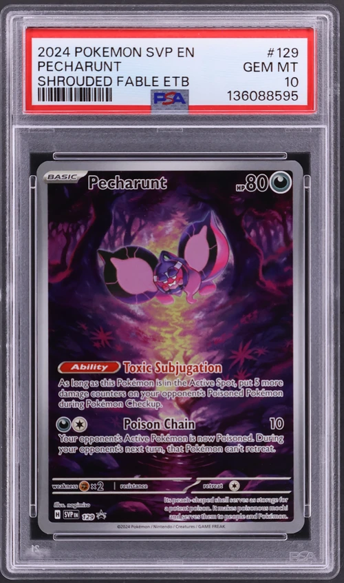 2024 Pokemon Svp En-Sv Black Star Promo #129 Pecharunt Shrouded Fable Elite Trainer Box