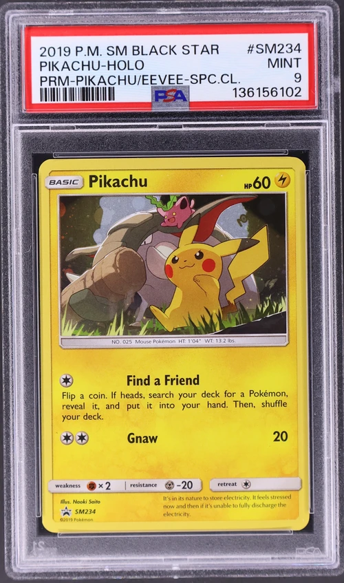 2019 Pokemon Sm Black Star Promo #SM234 Pikachu-Holo Pikachu-Gx & Eevee-Gx Special Collection