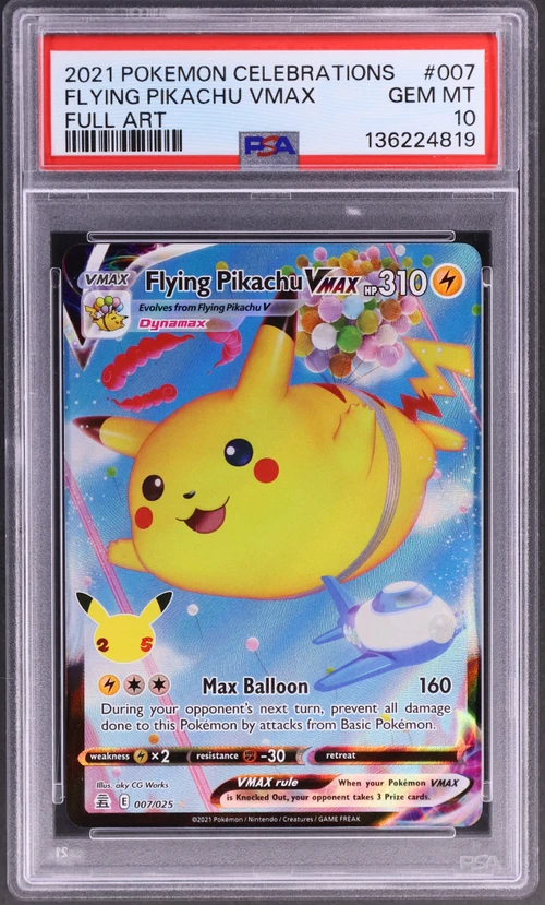 2021 Pokemon Celebrations #007 Full Art / Flying Pikachu Vmax