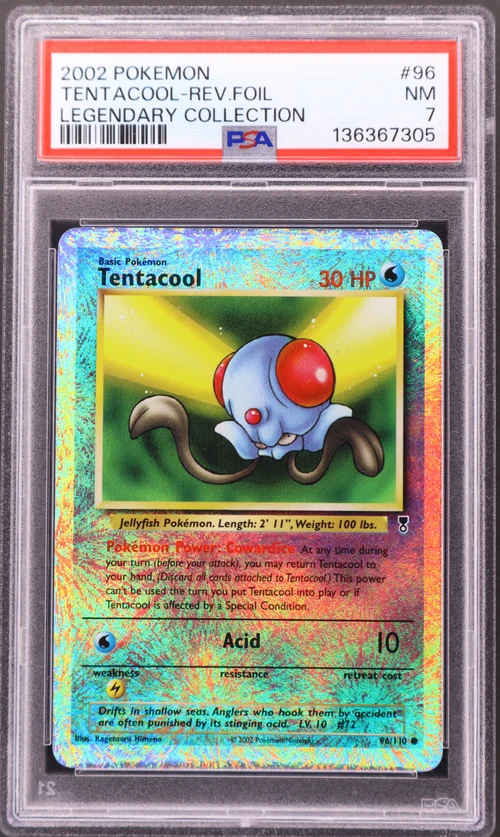 2002 Pokemon Legendary Collection #96 Tentacool-Reverse Foil