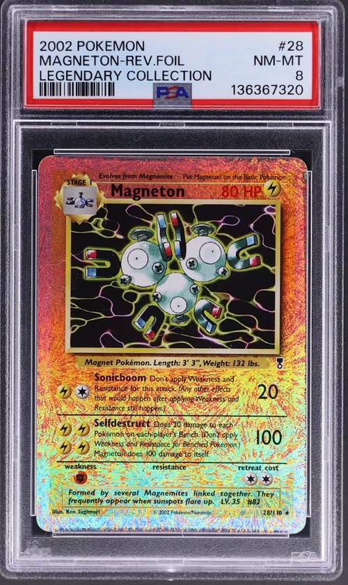 2002 Pokemon Legendary Collection #28 Magneton-Reverse Foil
