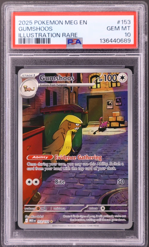 2025 Pokemon Meg En-Mega Evolution #153 Gumshoos Illustration Rare
