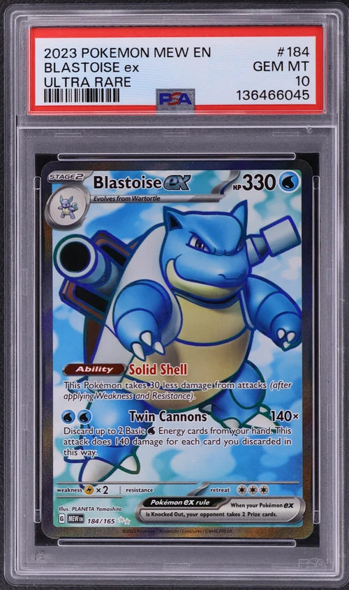 2023 Pokemon Mew En-151 #184 Blastoise Ex Ultra Rare