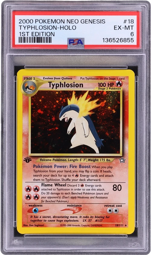 2000 Pokemon Neo Genesis 1st Edition #18 Typhlosion-Holo