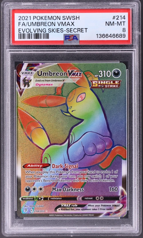2021 Pokemon Sword & Shield Evolving Skies #214 Full Art / Umbreon Vmax Secret
