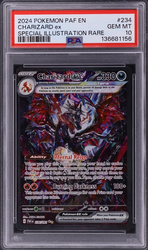 2024 Pokemon Paf En-Paldean Fates #234 Charizard Ex Special Illustration Rare (PSA 10)