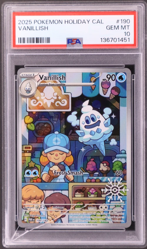 2025 Pokemon Holiday Calendar #190 Vanillish