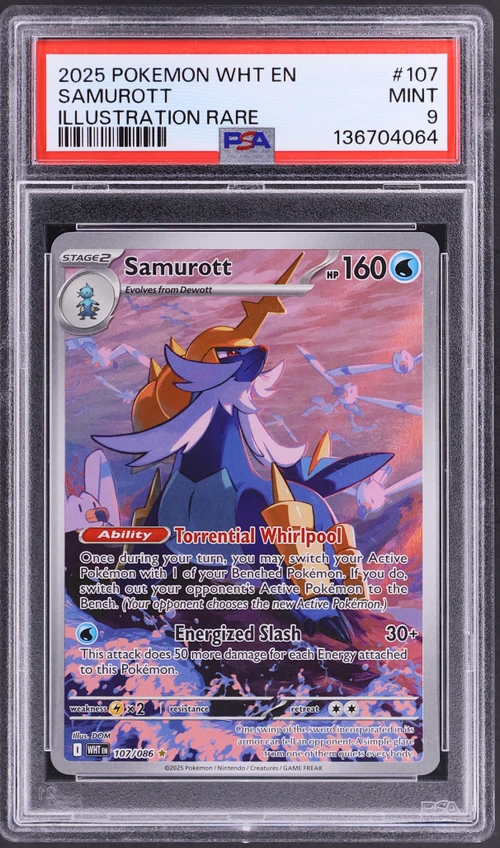 2025 Pokemon Wht En-White Flare #107 Samurott Illustration Rare