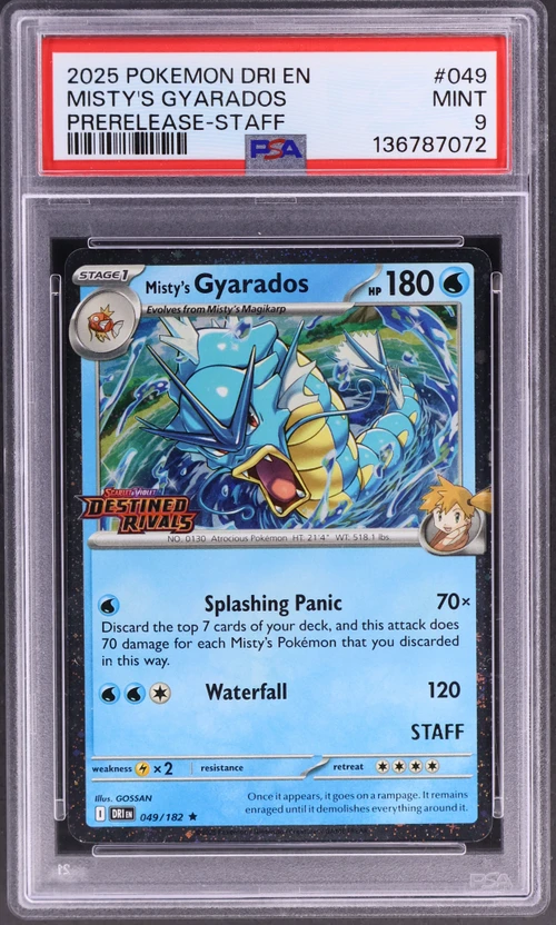 2025 Pokemon Dri En-Destined Rivals #049 Misty's Gyarados Prerelease-Staff