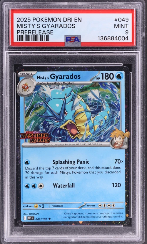 2025 Pokemon Dri En-Destined Rivals #049 Misty's Gyarados Prerelease