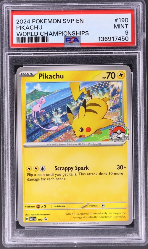 2024 Pokemon Svp En-Sv Black Star Promo #190 Pikachu World Championships