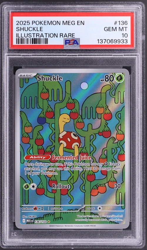 2025 Pokemon Meg En-Mega Evolution #136 Shuckle Illustration Rare
