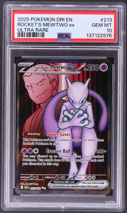 2025 Pokemon Dri En-Destined Rivals #213 Team Rocket's Mewtwo Ex Ultra Rare