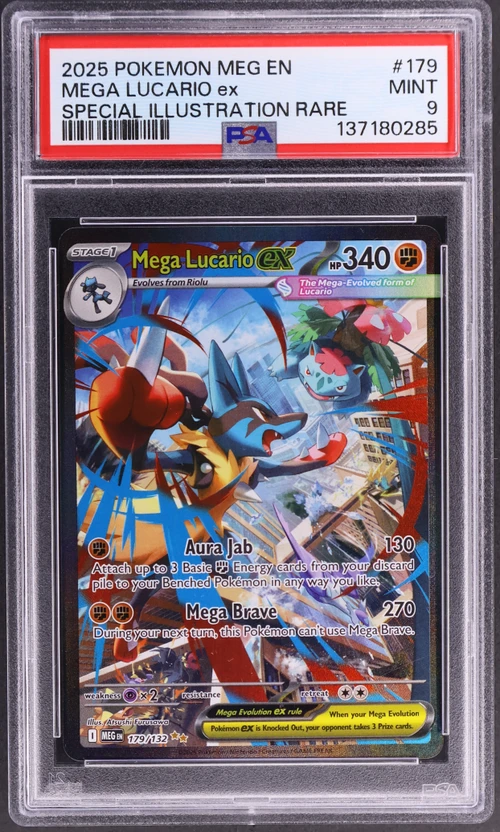2025 Pokemon Meg En-Mega Evolution #179 Mega Lucario Ex Special Illustration Rare