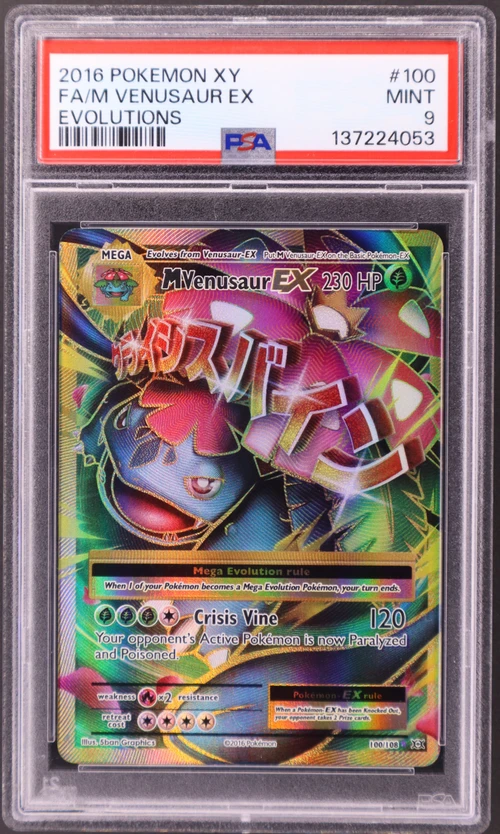 2016 Pokemon Xy Evolutions #100 Full Art / M Venusaur Ex