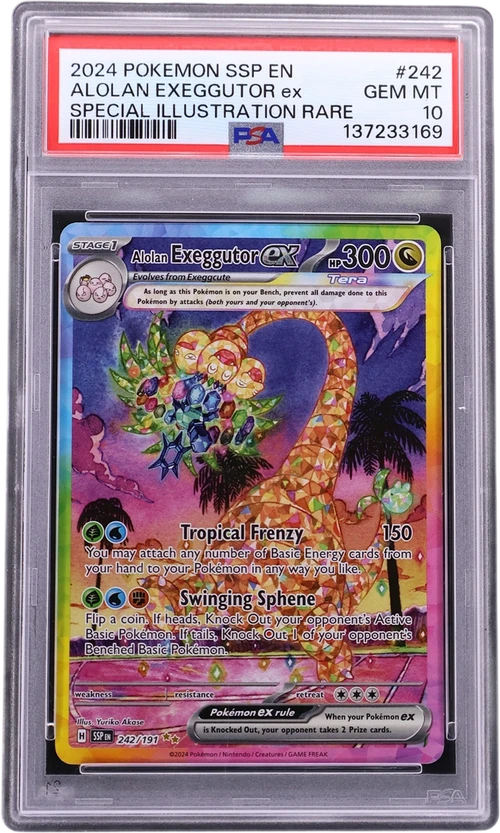 2024 Pokemon Ssp En-Surging Sparks #242 Alolan Exeggutor Ex Special Illustration Rare