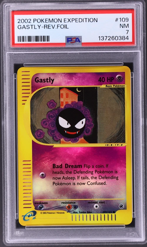 2002 Pokemon Expedition #109 Gastly-Reverse Foil