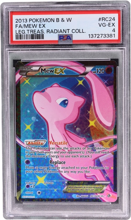 2013 Pokemon Black & White Legendary Treasures Radiant Collection #RC24 Full Art / Mew Ex