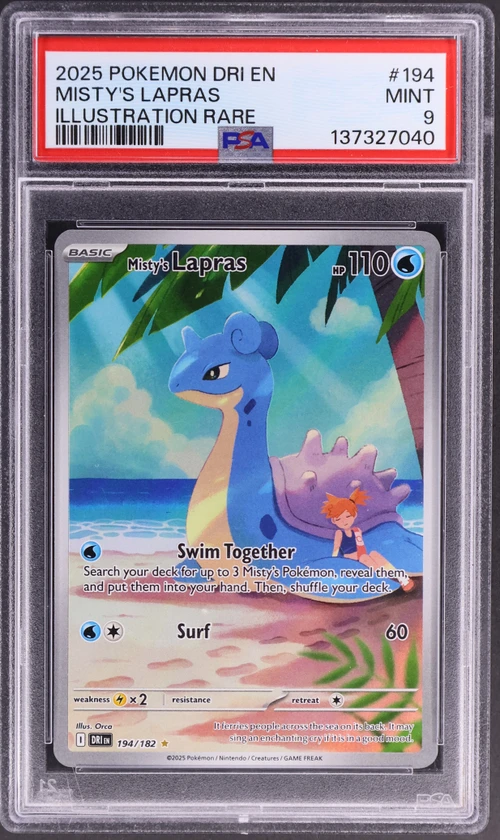2025 Pokemon Dri En-Destined Rivals #194 Misty's Lapras Illustration Rare
