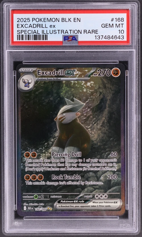 2025 Pokemon Blk En-Black Bolt #168 Excadrill Ex Special Illustration Rare
