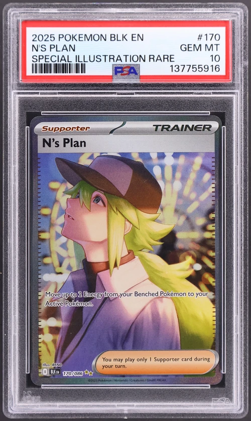 2025 Pokemon Blk En-Black Bolt #170 N's Plan Special Illustration Rare