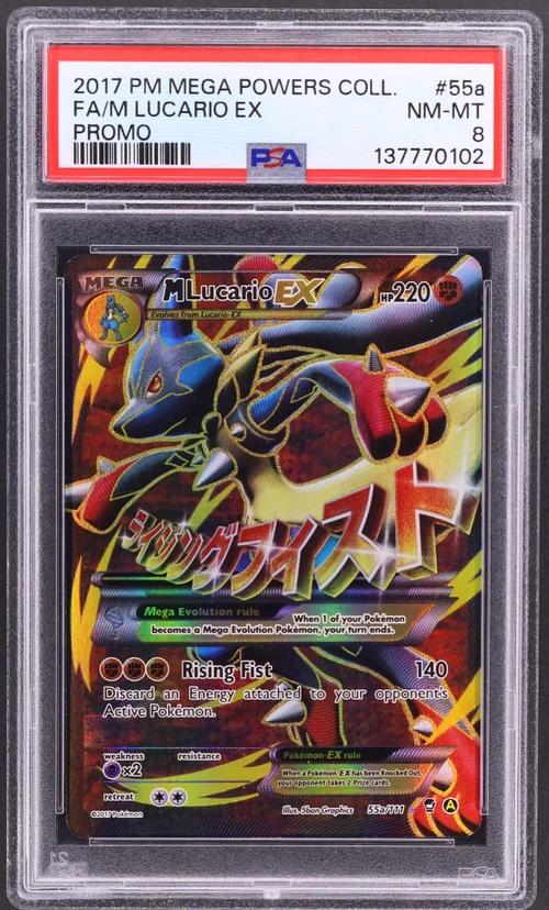 2017 Pokemon Mega Powers Collection Promo #55a Full Art / M Lucario Ex