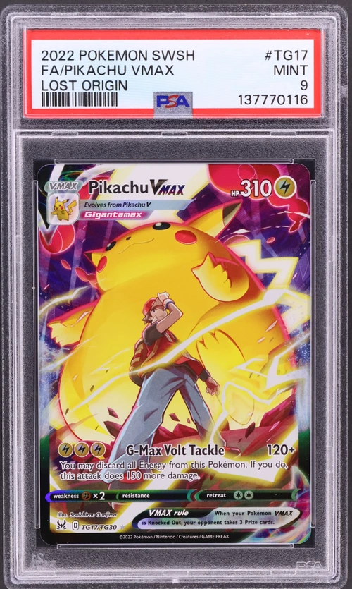 2022 Pokemon Sword & Shield Lost Origin #TG17 Full Art / Pikachu Vmax