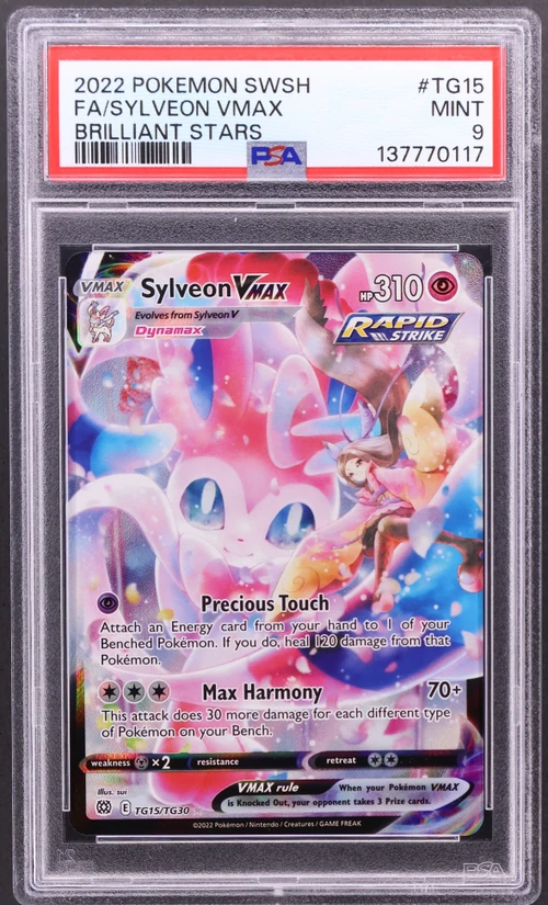 2022 Pokemon Sword & Shield Brilliant Stars #TG15 Full Art / Sylveon Vmax