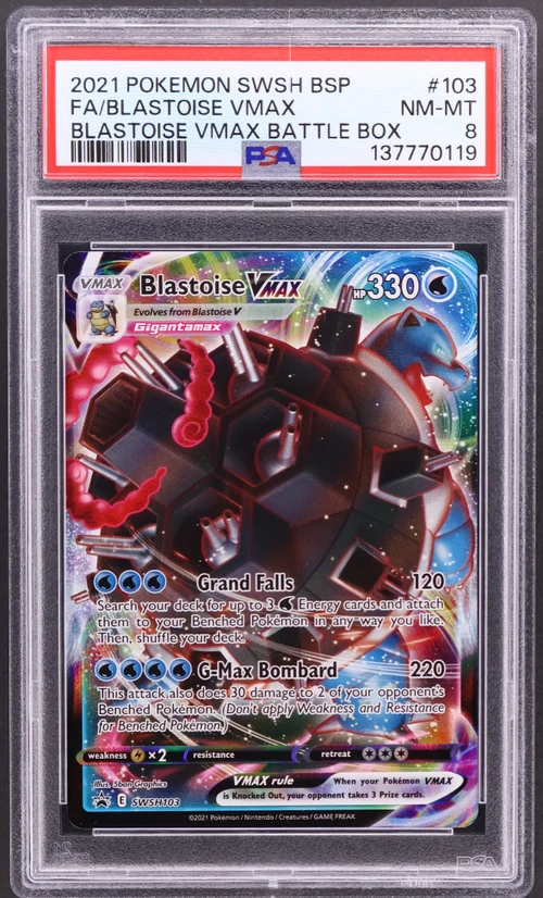 2021 Pokemon Swsh Black Star Promo #103 Full Art / Blastoise Vmax Blastoise Vmax Battle Box