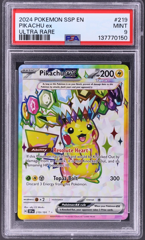 2024 Pokemon Ssp En-Surging Sparks #219 Pikachu Ex Ultra Rare