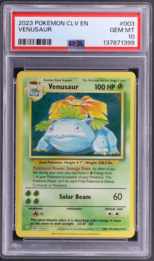 2023 Pokemon CLV-Trading Card Game Classic Venusaur & Lugia Ex Deck #003 Venusaur