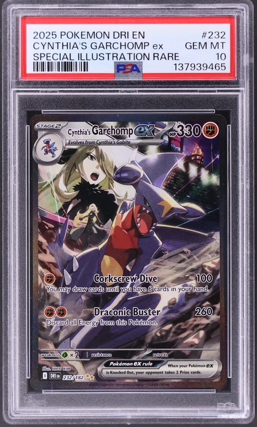 2025 Pokemon Dri En-Destined Rivals #232 Cynthia's Garchomp Ex Special Illustration Rare
