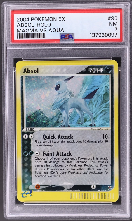 2004 Pokemon Ex Team Magma Vs Team Aqua #96 Absol-Holo