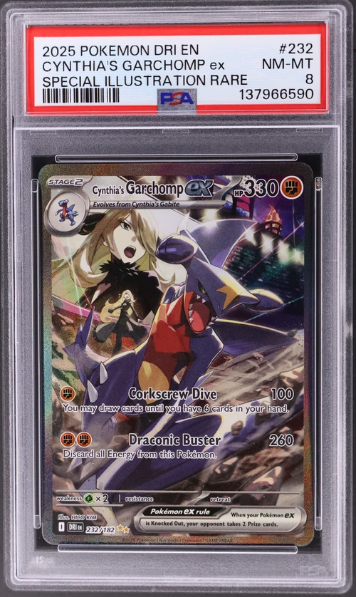 2025 Pokemon Dri En-Destined Rivals #232 Cynthia's Garchomp Ex Special Illustration Rare