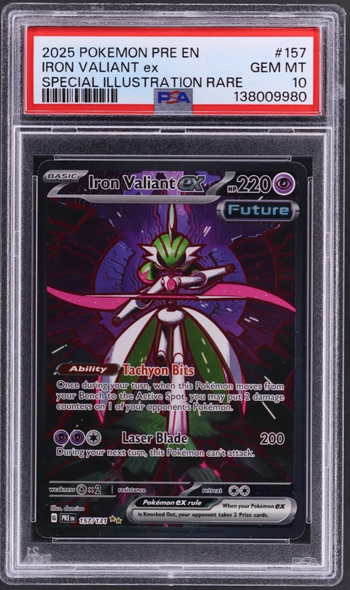2025 Pokemon Pre En-Prismatic Evolutions #157 Iron Valiant Ex Special Illustration Rare