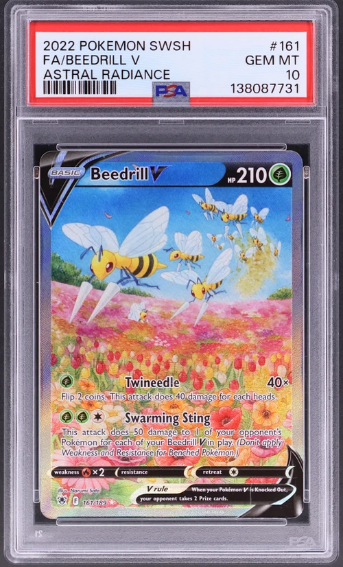 2022 Pokemon Sword & Shield Astral Radiance #161 Full Art / Beedrill V