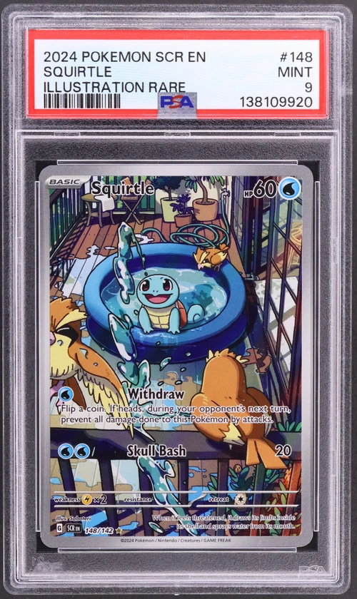 2024 Pokemon Scr En-Stellar Crown #148 Squirtle Illustration Rare