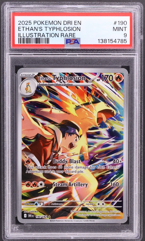 2025 Pokemon Dri En-Destined Rivals #190 Ethan's Typhlosion Illustration Rare