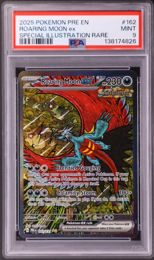 2025 Pokemon Pre En-Prismatic Evolutions #162 Roaring Moon Ex Special Illustration Rare