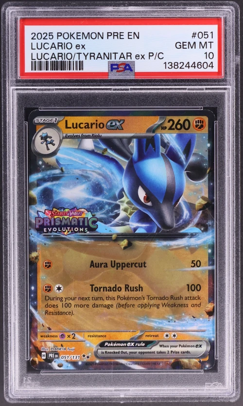 2025 Pokemon Pre En-Prismatic Evolutions #051 Lucario Ex Lucario Ex & Tyranitar Ex Premium Collection