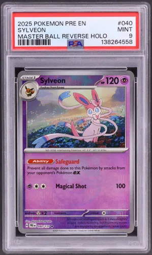 2025 Pokemon Pre En-Prismatic Evolutions #040 Sylveon Master Ball Reverse Holo